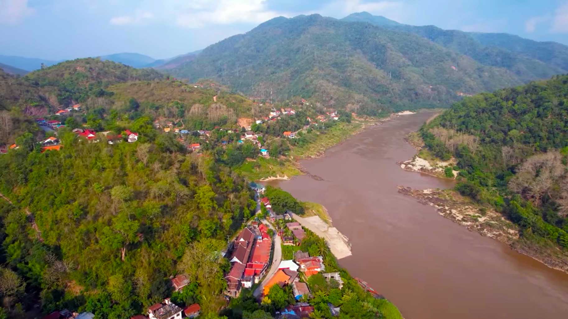 Pak Beng Blick nach Osten